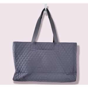 Vera Bradley Large Vera Tote Bag, Rustic Blue Microfiber, Triple Compartment EUC